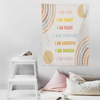 ICMOLYYENLO Boho Plant Aesthetic Tapestry, Abstract Medieval Arch Sun Home Aesthetic Wall Hanging For Bedroom Living Room Dormitory Tapestry 60x60 Inches