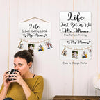 Meme Gifts Picture Frame Photo Holder for Wall, Birthday Gifts for Meemaw Grandma, Thank You Grandmother Mawere Gift from Grandchildren Grandkids Hanging Photo Display