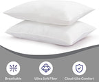 ROYALE LINENS Pillows Standard Size Set of 2 - Bed Pillows for Sleeping - Sleeping Pillow for Back, Stomach & Side Sleepers - Down Alternative Standard Pillow - Hotel Quality (20x26 Inches,Pack of 2)