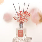 Airkeep Reed Diffuser Set,3.38 fl oz (100 ml) - English Rose Oil Diffusers with 8 Reed Sticks, Home Fragrance Reed Diffuser for Bathroom Shelf Decor