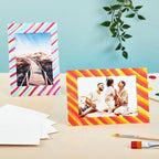 Juvale Picture Frames - 4x6 White Cardboard 50 Pack, Easel Back Tabletop - Paper Picture Frames for Crafts & DIY Decoration