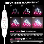 HRGXYUN Halloween Dimmable Ghost Neon Sign, Pink Boo Neon light for Wall Decor,Custom Neon Sign for Bar Club Ghost Room Decoration,5V USB Power 11.8 * 9.85in