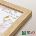 VCK 20x30 Oak Wood Frame for Poster & Picture, Natural Solid Wood Photo Frames 3 Pack, Wall Mounting Hanging