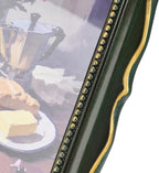 8x10 Vintage Picture Frame with Embossed Flower Design, Green Ornate Frame for 8x10 or 5x7 Pictures with White Mat, Hand-Crafted Resin Antique Frames for Tabletop & Wall Hanging, Home Decor (Green )