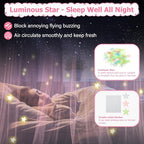 Twin Size Bed Canopy with Lights, Bed Canopy for Girls Princess with Luminous Stars, Canopy Bed Curtains for Twin Bed Kids Indoor Decor Bedroom, 4 Corner Post Bunk Bed for Student Dormitory, Pink