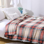 MERRYLIFE Plaid Throw Blanket for Couch | Soft Decorative Ultra-Plush Colorful| Throw Size Travel Blanket Plush|(50" 60",Tartan)