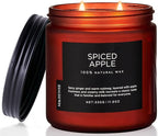 M&SENSE Spiced Apple 2 Wick Fall Scented Candle, 11.6oz Natural Soy Wax Candle for Autumn Decor, Up to 70 Hours Burn Time, Strong Fall Scented Candle Gift for Christmas Holiday Celebration