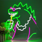 Funny Neon Signs Dimmable LED Trendy Dinosaurs Neon Signs for Wall Decor Mens Cave Urban Style Home Bar Bedroom Art Decor Christmas Gifts