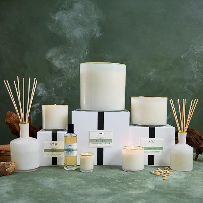 LAFCO New York Odor Removing Room Mist, Feu de Bois - 4 oz - Eliminates Unpleasant Scents & Provides Luxurious Fragrance - Up to 750 Pump Sprays Per Bottle - Made in the USA