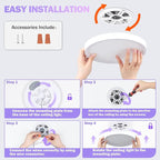 SunRider 4-Pack 9 Inch LED Flush Mount Ceiling Light, 2300LM, 5000K Daylight White, 20W Dimmable Modern Slim Round Flat Ceiling Lights for Hallway