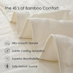 EP Mode Lightweight Quilt Blanket for Summer, Viscose from Bamboo Fabric & Filling, Natural, Breathable & Machine Washable- Ivory, Twin