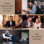 Vintage Leather Candle | Men Candles, Soy Candle for Home Scented - Man Scented Candles for Home, Men Gifts for Him - 7oz Black Jar Gifts for Friends