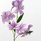 10-Bud Artificial Lily Flowers, 4 Pcs Fake Outdoor Flowers, UV Resistant Faux Flowers for Outdoor Planters, Silk Flowers for Wedding Decoration (Purple)