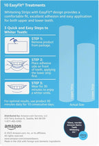 Amazon Basics 10 Day Teeth Whitening Strips Kit, 10 Treatments, 1-Pack (Previously Solimo)