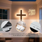 WLHOPE Jesus Is King Neon Sign Dimmable Led Signs for home Wall Decor, Neon Lights USB Powered Transparent Acrylic Board Sign for church party bedroom living room Decoration 12.99 * 12.6 inch