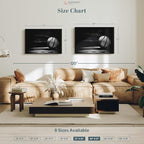 ElephantStock Basketball Wall Art - Horizontal Framed Canvas - 1-Piece Hallway Wall Decor - Photography sports Canvas Print - Black and Gray Decor for Wall - 40" X 27"