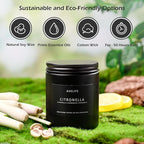 Citronella Candle | Outdoor Candles, Citronella Scented Candles for Indoor Outdoor Use, Lemongrass Scent for Yard Patio, Summer Candle Gifts for Camping Picnic Room - 7oz, Soy Wax, 50H Burn Time