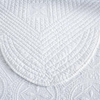 Calla Angel Sage Garden Luxury Pure Cotton Quilt, King, White
