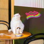 Rainbow Cat Neon Sign with USB Powered,Dimmable Led Colorful Sign Cat Neon Light for Kids Gifts Bedroom Bar Decoration(16.54 * 11.02In)