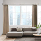 Curtain Rods for Windows 16 to 92 Inches, Curtain Rod Max Adjustable Length of 104 IN, 1" Diameter Drapery Rods Round Finials, Brown, Pack of 1