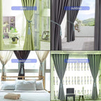 Fenghuangwu Curtain Tiebacks Tassel Tie-Backs, Rope Curtain tie Backs Handmade Curtain Holdbacks Made from Polyester (Light Blue, 4p)