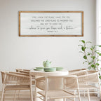 ZZJJHYWGQ Bible Verse Wall Art Jeremiah 29:11 Print Sign 40"×15" Christian Inspirational Quotes Decor For I Know The Plans I Have For You Large Religious for Living Room Office Wall Hanging (Wood)