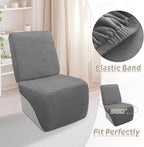 Arfntevss Sectional Recliner Couch Covers Velvet Corner Sectional Sofa Cover for Reclining Couch Stretch L Shape Recliner Slipcover Washable Middle Console Protector (1 Console Cover, Light Gray)