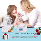 Premium Acrylic Photo Frame 4x6-5 Pack Gift Box Package, Clear Free Standing Desktop Magnetic Frame Double Sided Best Gift for Family, Perfect Decorate Birthday Wedding Party