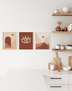 HAUS AND HUES 8x10 Picture Frame Set of 3 - White Picture Frames 8x10, 8 x 10 Wood Picture Gallery Wall, Gallery Wall Frame Set, Wooden Art Frames (White Oak Frame)