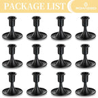 Black Candlestick Candle Holders for Taper ：12 PCS Romadedi Candle Stick Holder Set Vintage Table Centerpiece Halloween Decoration Wedding Christmas Fireplace Mantel Home Deocr