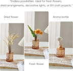 Glass Bud Vases Set of 64 - Amber Assorted Small Mini Glass Vases for Flowers, Crystal Vintage Vase Set, Bulk Centerpieces for Table Décor, Wedding, Home and Events (Amber, 64 Pcs)