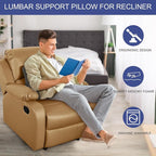 HOMBYS Ergonomic Lumbar Support Pillow for Recliner Chair, Memory Foam Back Support Cushion for Elderly,Back Support Pillow with Dual Extension Straps,Extra Large Lumbar Support Pillow