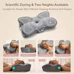 Cervical Pillow for Neck Pain Relief, Contour Memory Foam Neck Pillow for Bed Sleeping, Adjustable Height Double - Sided Cervical Neck Pillow for Side, Back and Stomach Sleepers