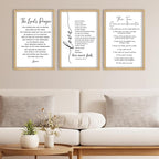 FZMHASLWW Scripture Bible Verse Wall Decor Art 16"×11" Set of 3 Christian Sign Wood Framed Wall Hanging (Wood)