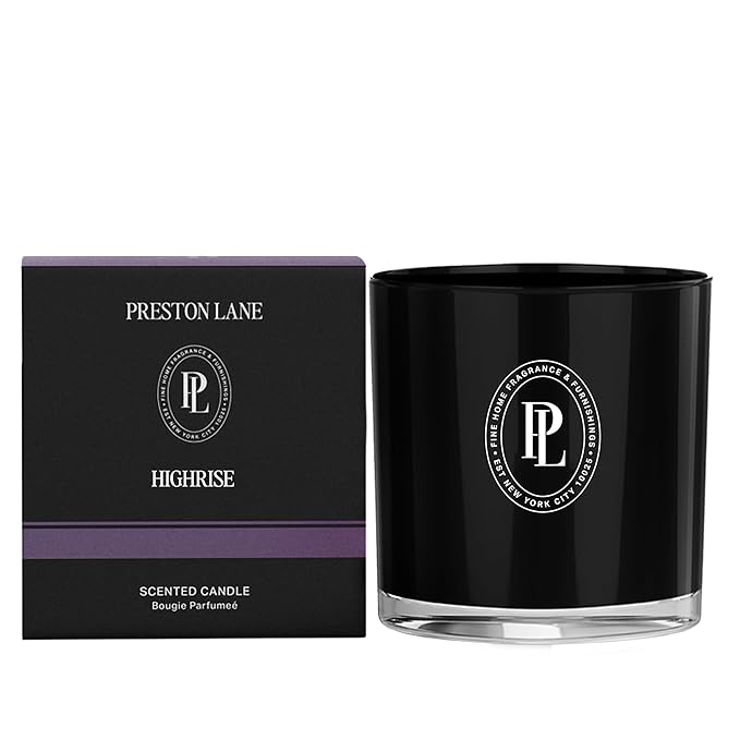 Preston Lane The Scented Candle, Luxury Candle with Vegan, Soy Wax Blend, Highrise, 7.5 Oz