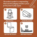 HOMBYS 3-in-1 Recliner Seat Cushion with Lumbar Support Pillow & Footrest, Multi-Functional Adjustable Height 2" to 6" for You to Choose, Non-Slip Memory Foam Chair Cushion for Elderly, Brown