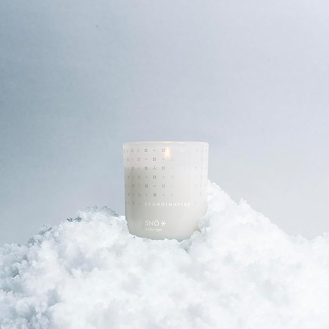 Skandinavisk SNÖ 'Snow' Scented Candle, Special Edition, Scent Notes: Frozen Forests and Frosted Berries, The Sharp Breath of Subzero Skies, Vegan Formula, 2.3 oz.