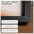 Homeforia 14x17 Picture Frame Black, High End Metal 14 x 17 Poster Frames with Mat 11 x 14 for Photo, 14x17 Black Frame Matted to 11x14 inch Print, 17x14 Thin Frame, Tempered Glass, Wall Kit, Set of 1