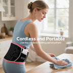 Cordless Heating Pad for Back Pain Relief: 7000mAh Lower Back Massager with 6 Heat 6 Vibration, Portable Heating Pad for Cramps, Birthday Gifts for Women Men Mom Dad
