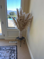 ALMA White Vessel 13 Inch Tall, Large Floor Vase for Wedding and Housewarming|Ceramic Pampas Grass Vase in Minimalist Modern Home Decor, Aesthetic Room Decor, Shelf Decor