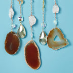 Twined Waterlily Moon Gemstone Agates Dream Catcher 7 Chakras Tree of Life Dream Catcher with Healing Crystal Handmade Dreamcatcher Wall Decor for Adults Boys Girls,Bedroom,Wedding,Garden,Bless Gift