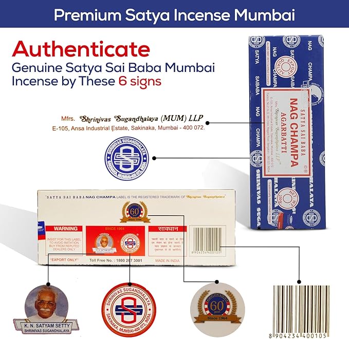 Raajsee Incense Stick Holder Bundle with Satya Nag Champa Incense Sticks 250 gmx 4 Pack (1000 GMS), Insense Sticks Nag Champa Agarbatti