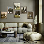 LANCHI95 6 Pcs 8x10in Halloween Wall Art Prints, Vintage Posters, Cute Ghost Pictures for Bedroom Decor (UNFRAMED)