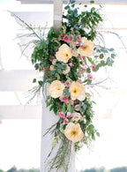 IPOPU 43.3" Poppy Flowers Artificial Flowers 6PCS Fake Silk Poppies Long Stem Artificial Flowers for Tall Vase for Wedding Party Home Decor(Champagne)