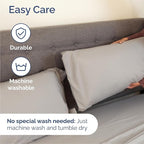 Cal King Sheets Set 6 Piece - Includes 4 Pillowcases - Bed Sheets Cal King - Soft Hotel Luxury Bedding - Cooling, Comfy & Breathable - 1 Flat & 1 Fitted & 4 Pillowcases w/ Deep Pockets - Light Grey