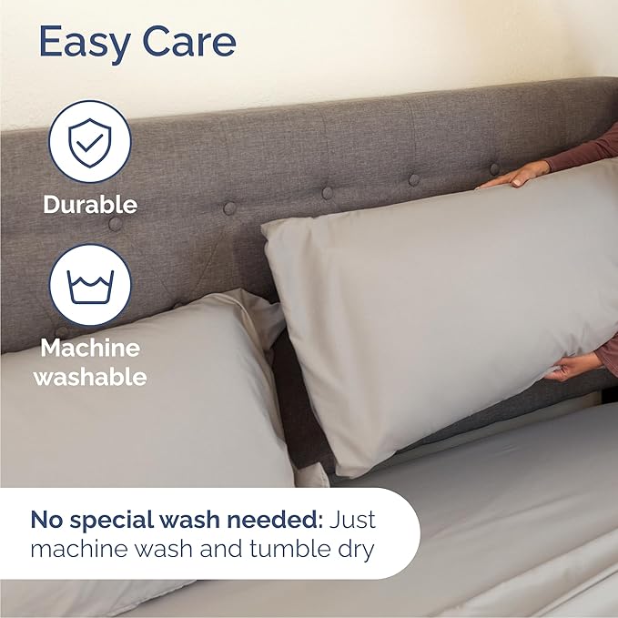 Cal King Sheets Set 6 Piece - Includes 4 Pillowcases - Bed Sheets Cal King - Soft Hotel Luxury Bedding - Cooling, Comfy & Breathable - 1 Flat & 1 Fitted & 4 Pillowcases w/ Deep Pockets - Light Grey