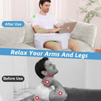 Reading and Gaming Pillow, Pillow Table with Premium Memory Foam Adjustable Comfort, Multi-Functional Lap Desk for Reading, Working, Playing, 23.6x10.2inch, Blue