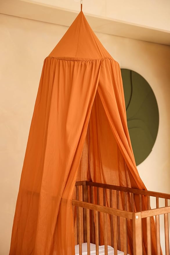 Caramel Kids Bed Canopy for Child Bedroom | Nursery Crib Hanging Curtain | Baby Mosquito Net Bedding for Girls & Boys Play Room Decoration | Reading Nook Canopies Toddler Dome Tent