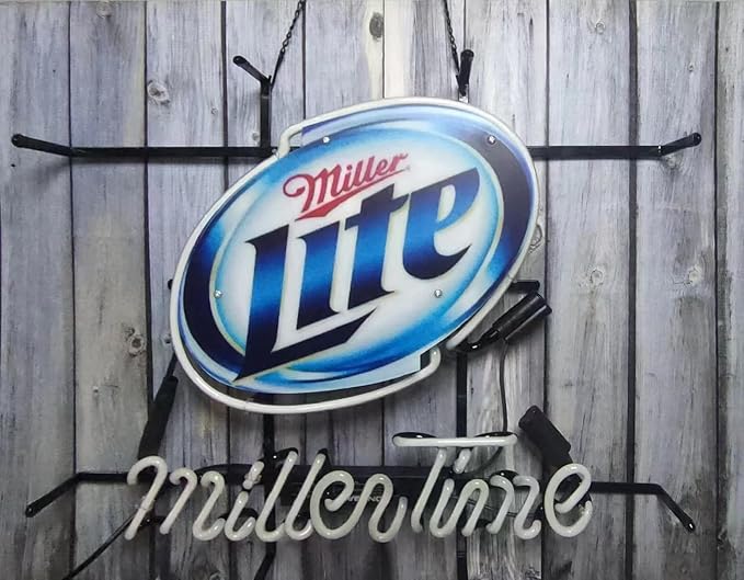 Neon Signs Beer Bar Bedroom Lite Time Glass Neon Signs for Office Hotel Pub Cafe Birthday Party Man Cave Neon Light Art Wall Lights 24 X 20 Inches