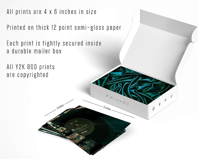 Y2K BOO Dark Green Wall Collage Kit - 50 Aesthetic Posters for Room Decor, Perfect for Dorms and Bedrooms, Stylish Dark Green Wall Art for Teen Girls and Cozy Spaces